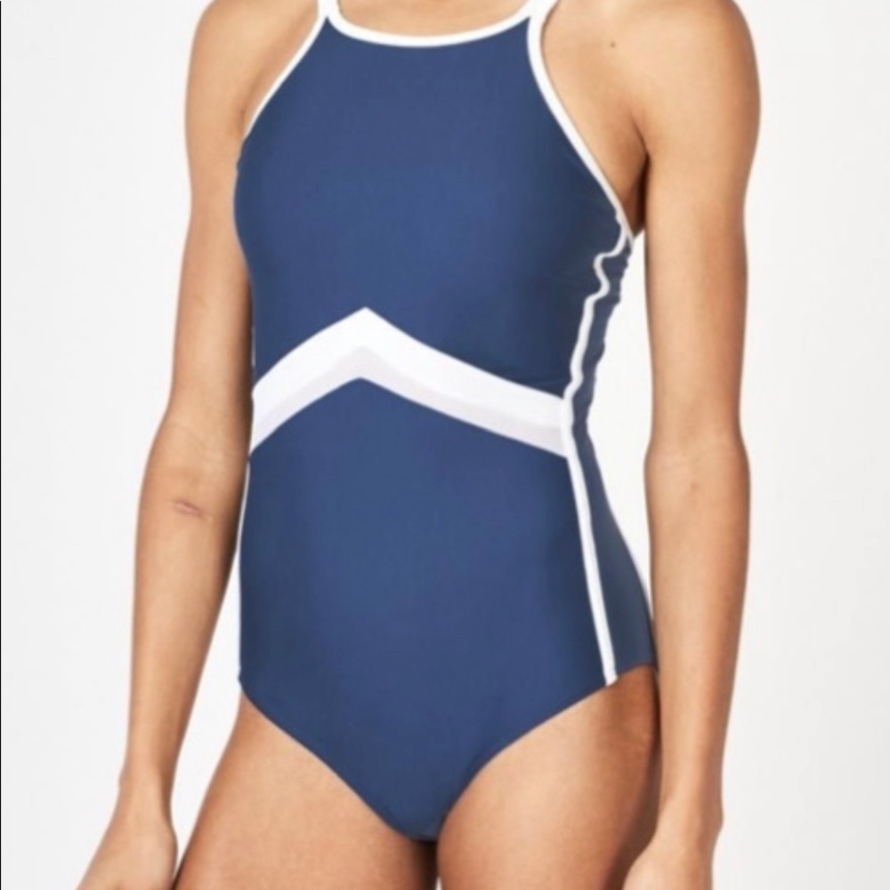 NWT Sweaty Betty Blue Butterfly Swimsuit